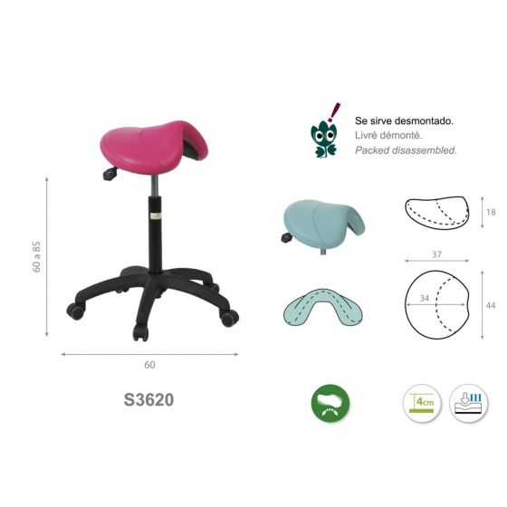 TABOURET SELLE ECO COQUELICOT